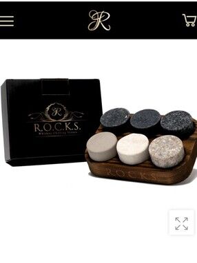 Whiskey Chilling Stones Set in Black and Gray